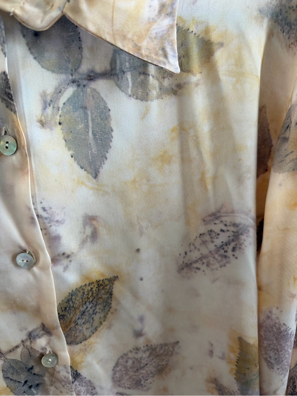 Zara Printed Satin Shirt Blouse - Picture 3 of 6